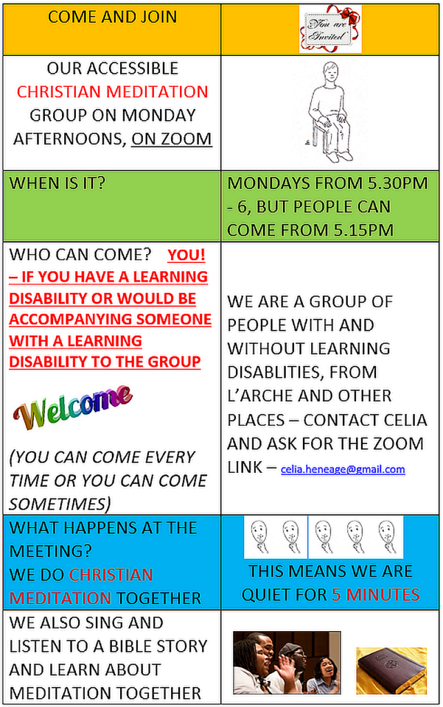 People with Learning Disabilities WCCM in the UK